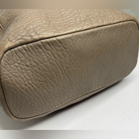 ALLIBELLE TAN LEATHER ROOMY DOUBLE HANDLE SPACIOUS CARRY ALL BAG PURSE - Picture 2 of 13